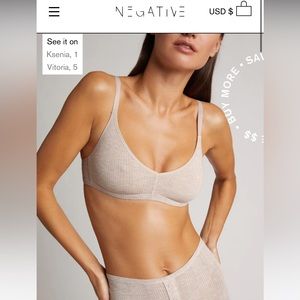 Negative underwear whipped non wire bra